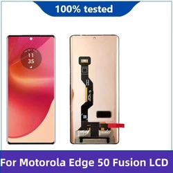 6.7'' P-OLED Edge 50 Fusion LCD For Motorola Moto Edge 50 Fusion LCD Display Touch Screen Digitizer Assembly With fingerprint