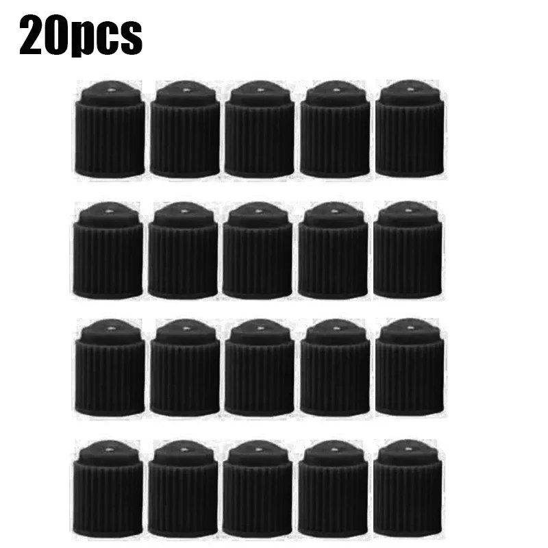 20 Stuks Autoband Band Ventieldoppen Met O Rubber Ring Stofdeksels Plastic Zwart Grijs Rood Steel Ventiel Doppen Voor Auto 'S Motorfiets