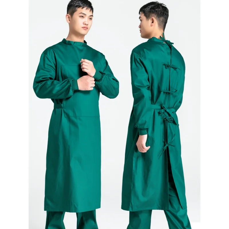 Halbe Packung grünes OP-Kleid reine Baumwolle Unisex Krankenhaus Operations saal OP-Kleid Zahnklinik Stomatologe Overalls