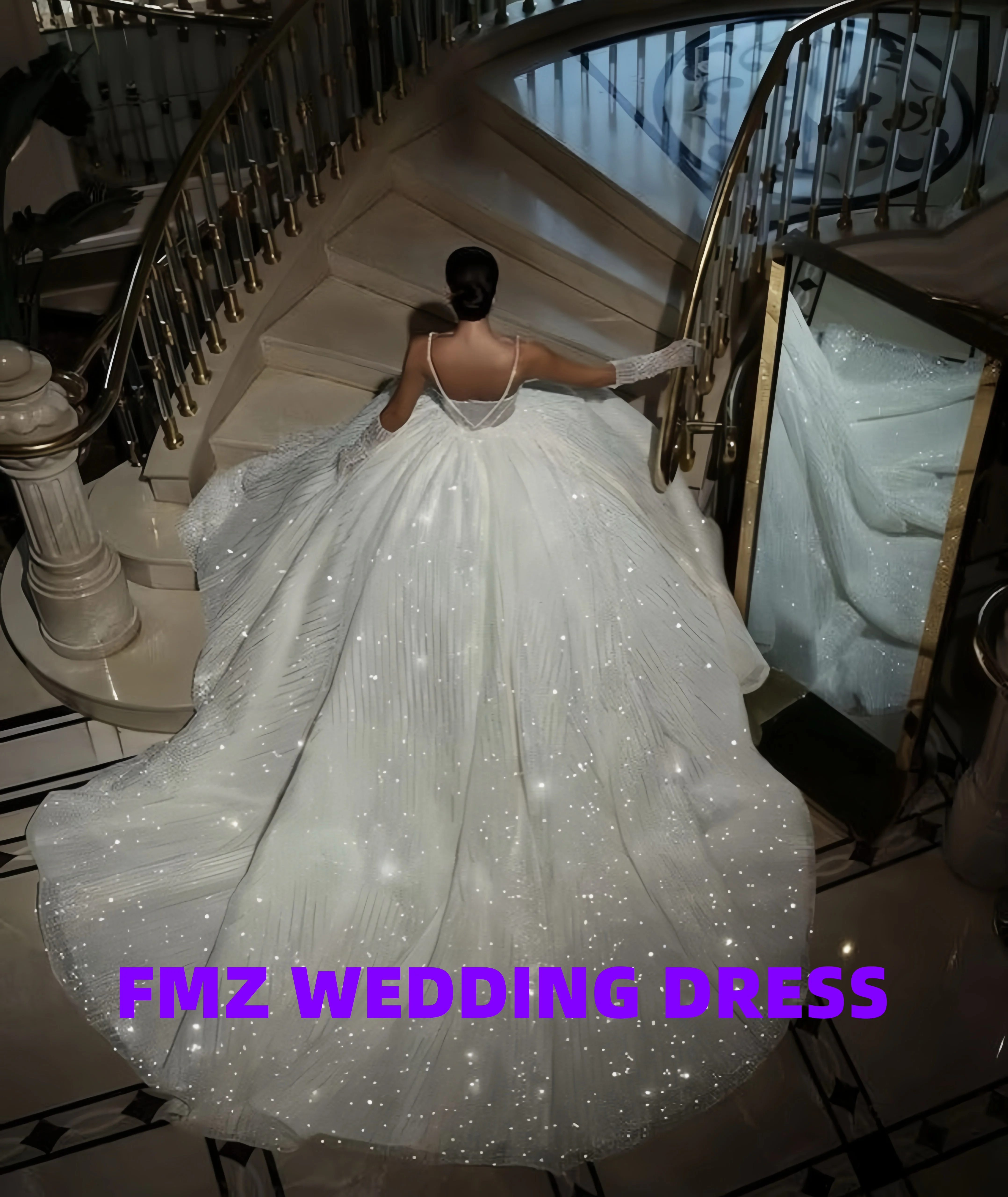 Vestido de novia de lujo con cuentas, vestido de baile sin mangas con cuello dulce personalizado, vestidos de novia