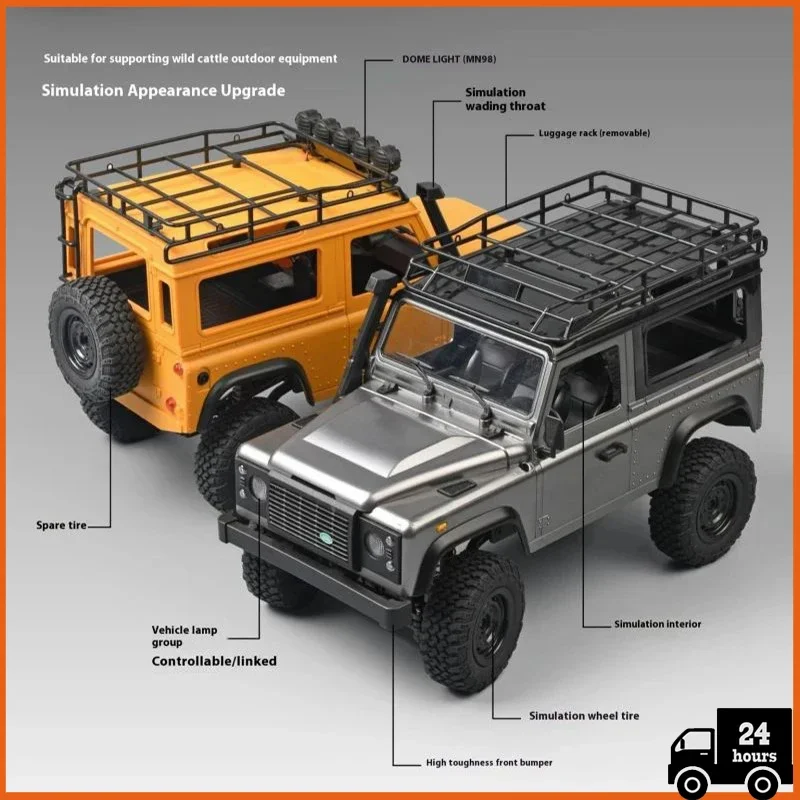 RC Rock Crawler MN98 MN99 Pickup Remote Control Truck 1:12 Scale MN Model RTR Version WPL RC Car 2.4G Four-wheel Drive MN99S