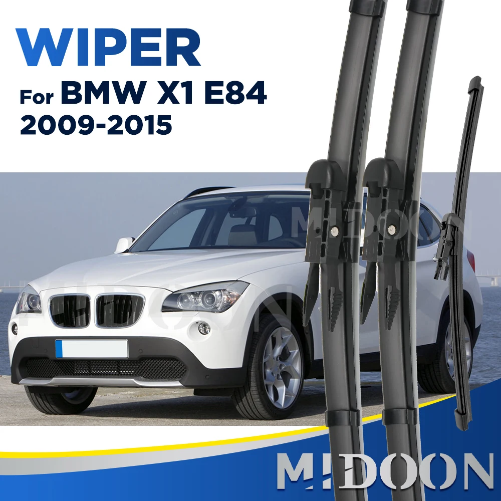 

MIDOON Wiper Front Rear Wiper Blades Set For BMW X1 E84 2009 - 2015 Windshield Windscreen Front Rear Window 24"19"12"