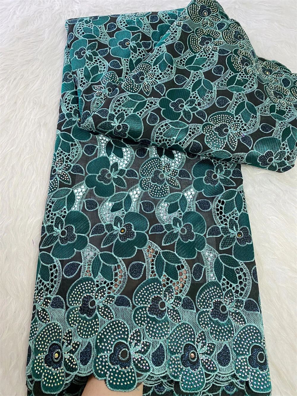 

African Nigerian Tulle Lace Fabric for Sewing, Wedding Dress, Chiffon Party Guipure, High Quality, Cotton, 5Yard, 2025 JH0068