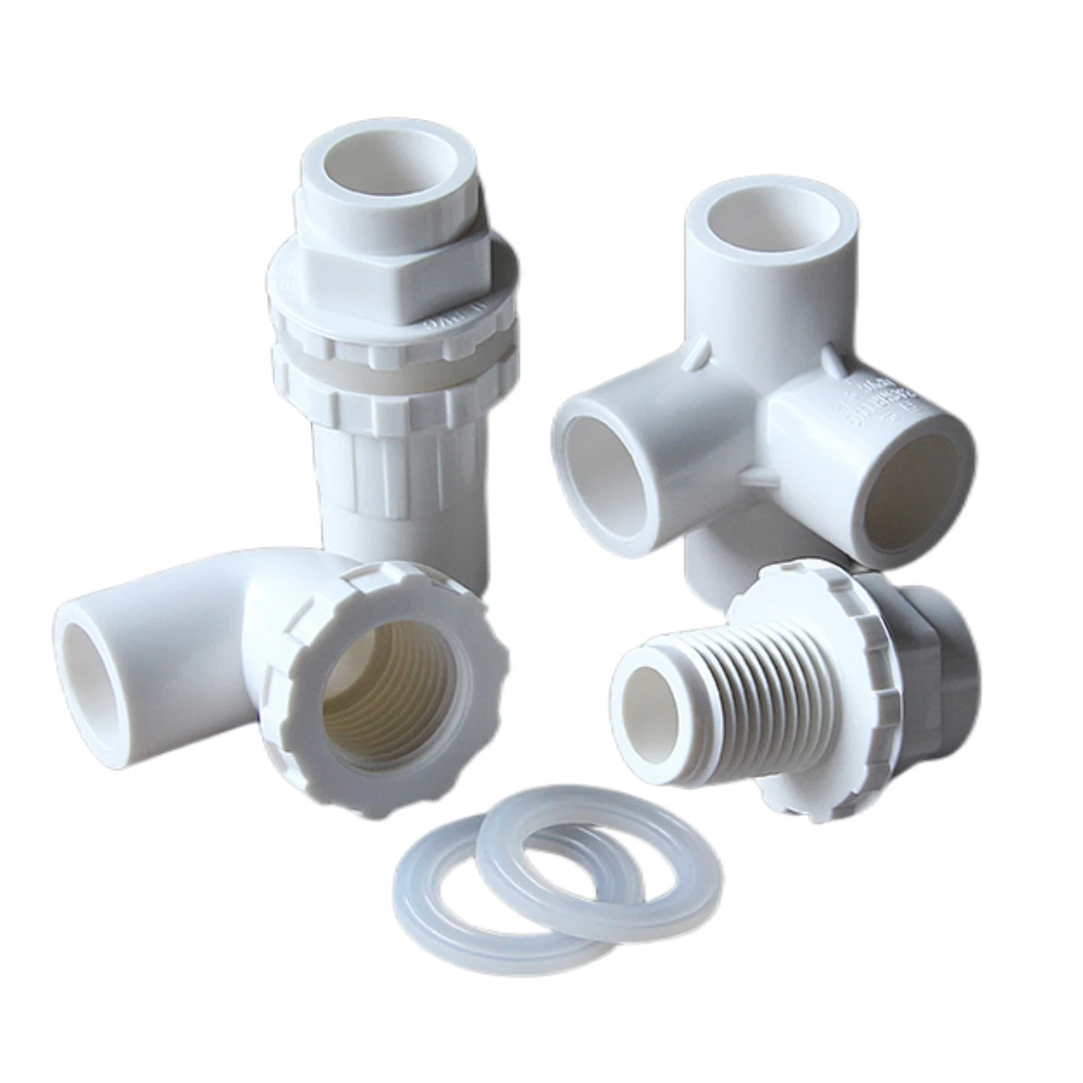 16mm White PVC Pipe Connectors Irrigation Water Tube 3 Ways 4 Ways Elbow Tee Connector End Cap Aquarium Fish Tank Fittings