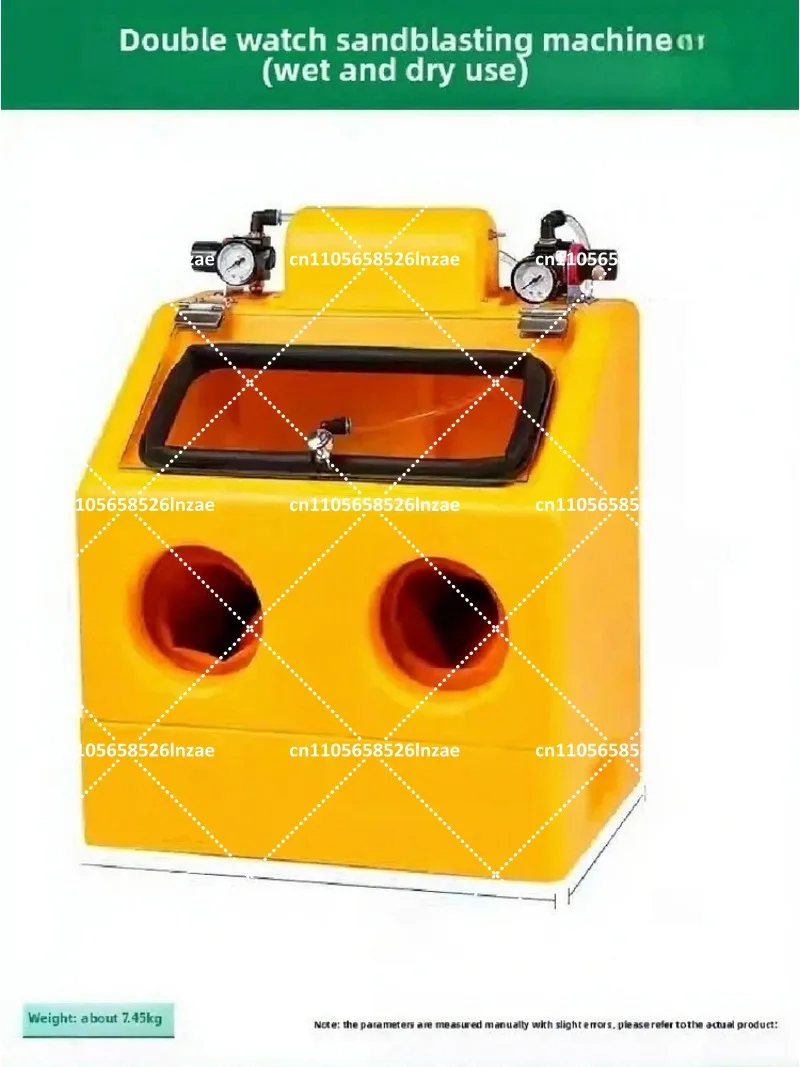 Jewelry Sandblasting Machine, Double Table Water Sandblasting Equipment for Gold Silver Polishing Sanding