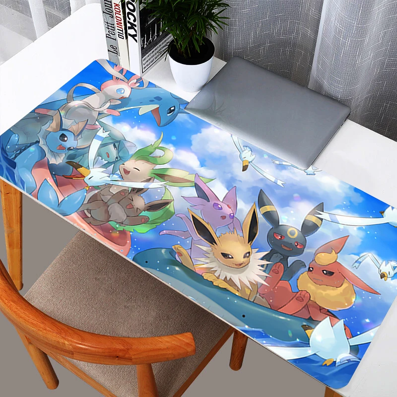 Extra Large Pokemon Pikachu Gaming Mouse Pad Computer Gamer Laptop Keyboard Carpet Mouse Mat Non-Slip Rubber Table Rug