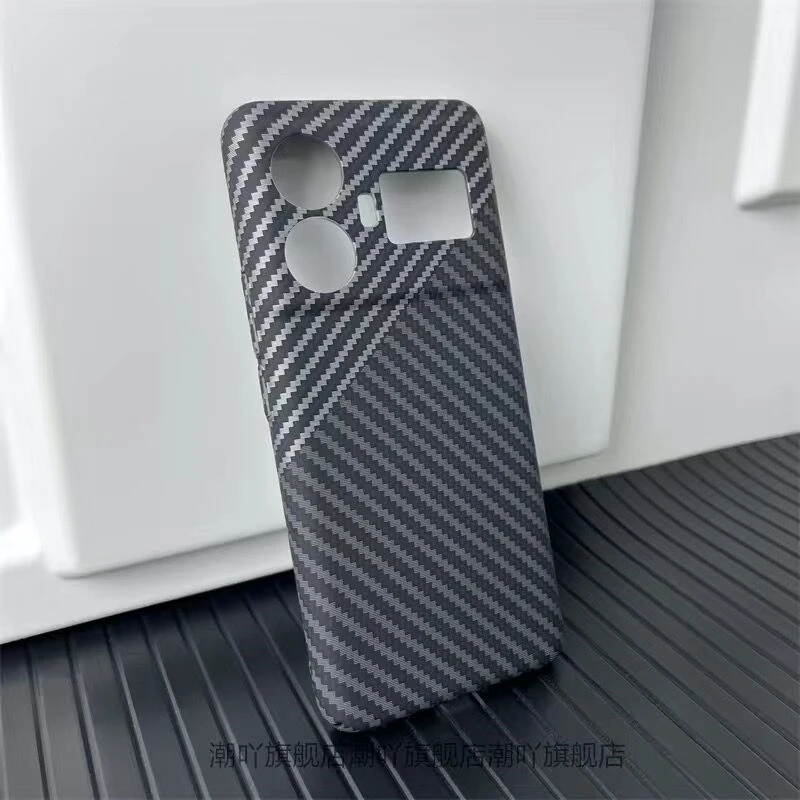 Carbon Fiber Stripe Case For Realme GT 5 6 Neo 5 6 GT3 PC Hard Cover For Realme GT5 GT Neo5 3 3T 2 7 Pro Coque Shockproof Bumper