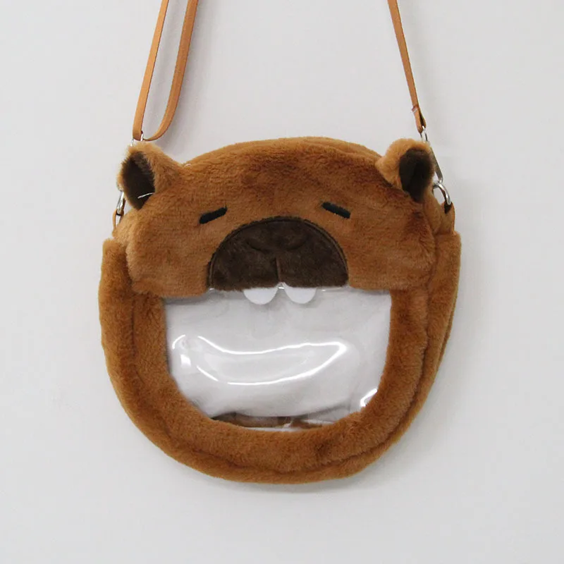 Entzückende Cartoon Capybara Plüsch tasche lustige Tier Student weiche Umhängetasche niedliche kleine runde Tasche Cross body Kinder Geburtstags geschenk