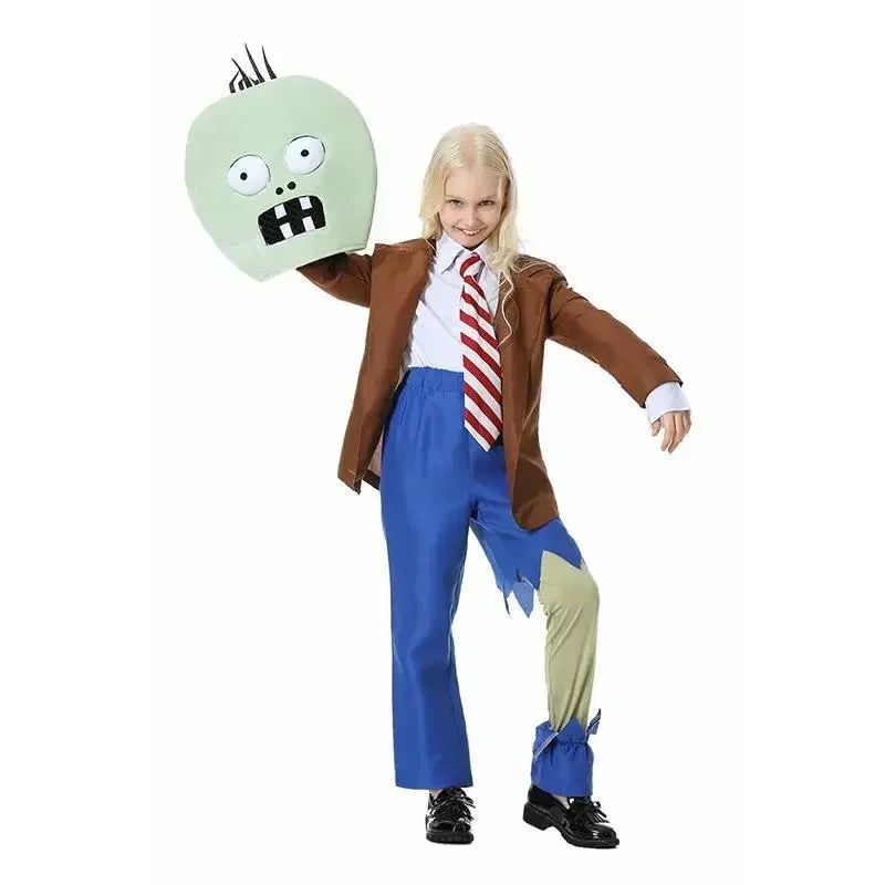 2025 أزياء الهالوين للفتيات والأولاد زومبي نباتات الأطفال مقابل. أزياء الزومبي للعرض المسرحي أزياء زومبي مجسمة