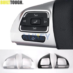 Steering Wheel Chrome Cover Trim Insert For VW Golf 6 Mk6 Passat B7 CC EOS Tiguan Jetta Touran Sharan Caddy Badge Bezel Sticker