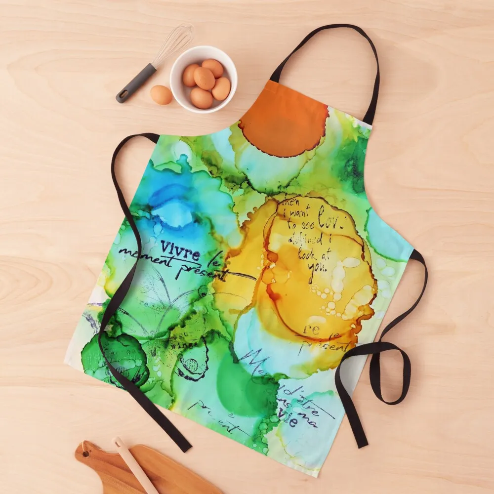 

Live in the present moment Apron Hairdresser Beauty Kitchens Accessories Apron