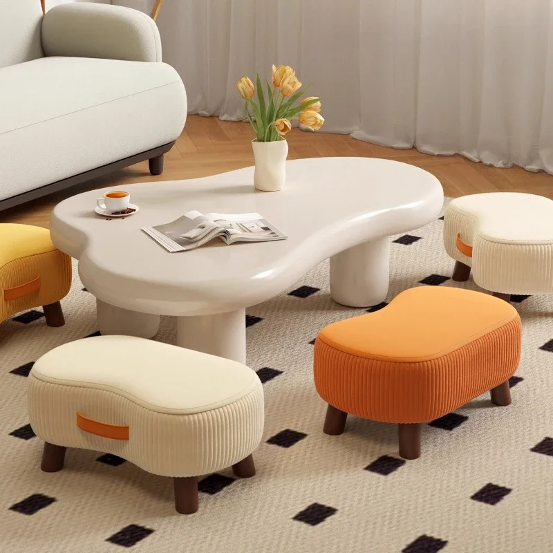 *Small Wood Chair Household Shoe Changing Stool Sofa Living Room Foot Rest Stool Tea Table Children Bathroom Footstool Potable