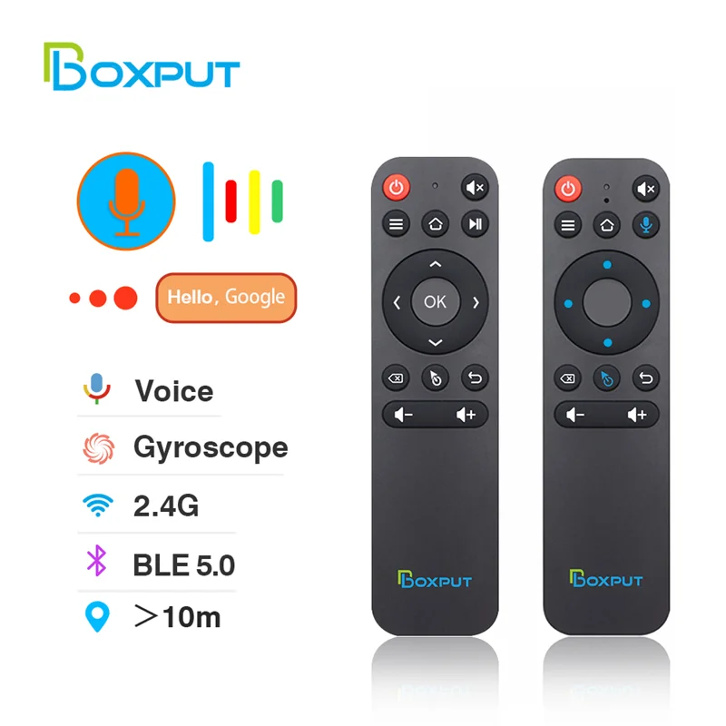 BPR1 BPR1S Plus 2.4G bezprzewodowy odbiornik USB TV, pudełko pilot zdalnego sterowania BLE 5.0 bezprzewodowa mysz dla Android smart TV opakowanie