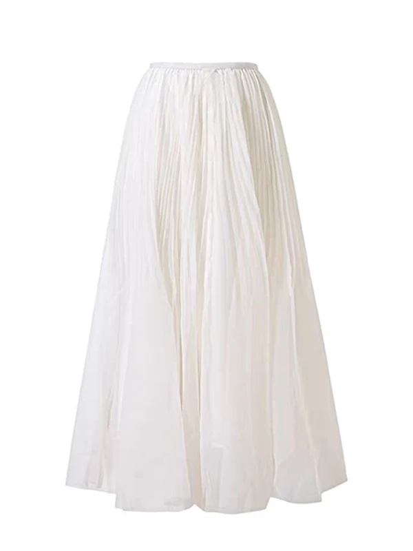 

Элегантная женская юбка А-силуэта с высокой талией во французском стиле, свободного кроя, уникальная длинная юбка-макси, модная новинка