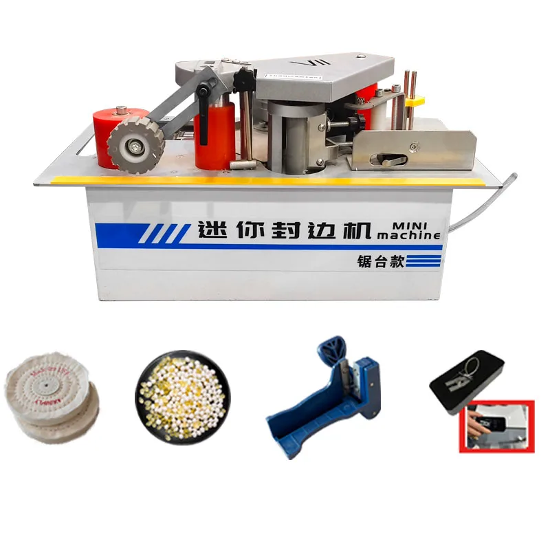 

Портативный кромкооблицовочный станок 220В/110В, полуавтоматический, двухсторонний, для криволинейной деревянной мебели и фанеры