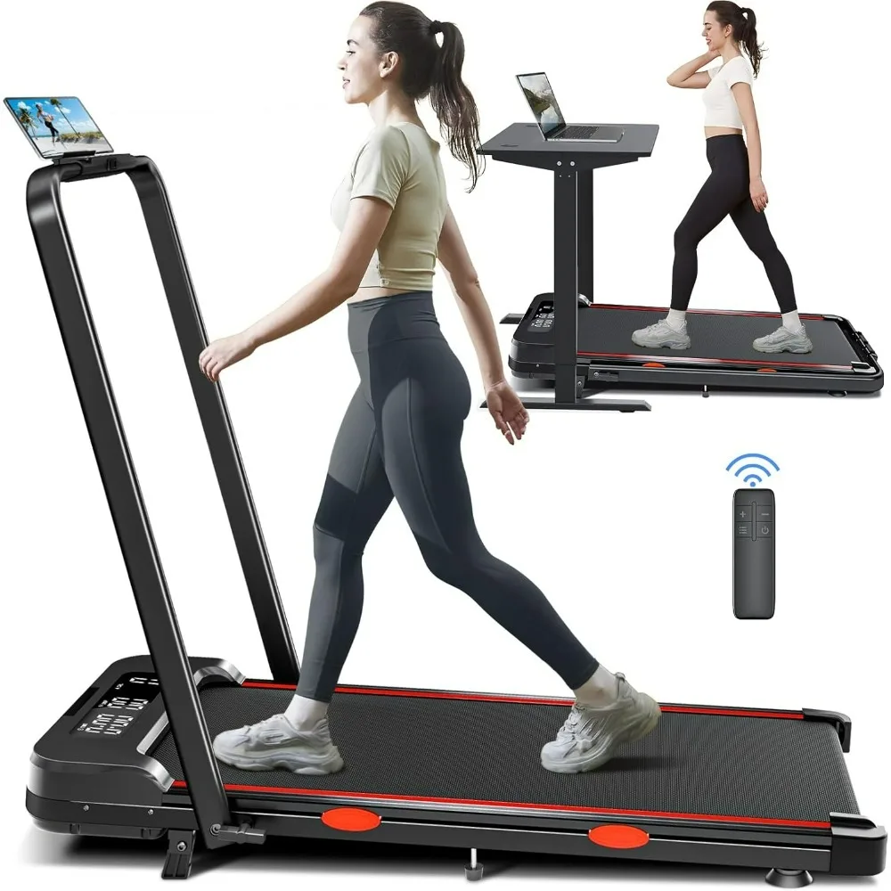 

3 in 1 Walking Pad Treadmill with Handle Bar & Incline, 300 lb Capacity, 2.5HP Under Desk Treadmill, Portable Foldable Treadmill