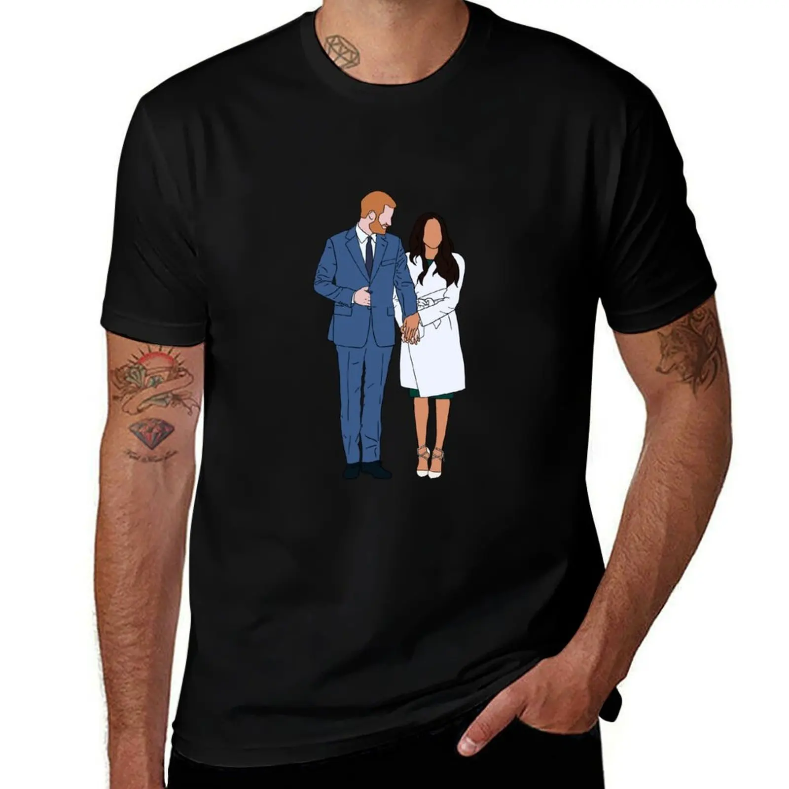 Royal Engagement: Harry & Meghan T-Shirt Soft Stretch Short Sleeve Top