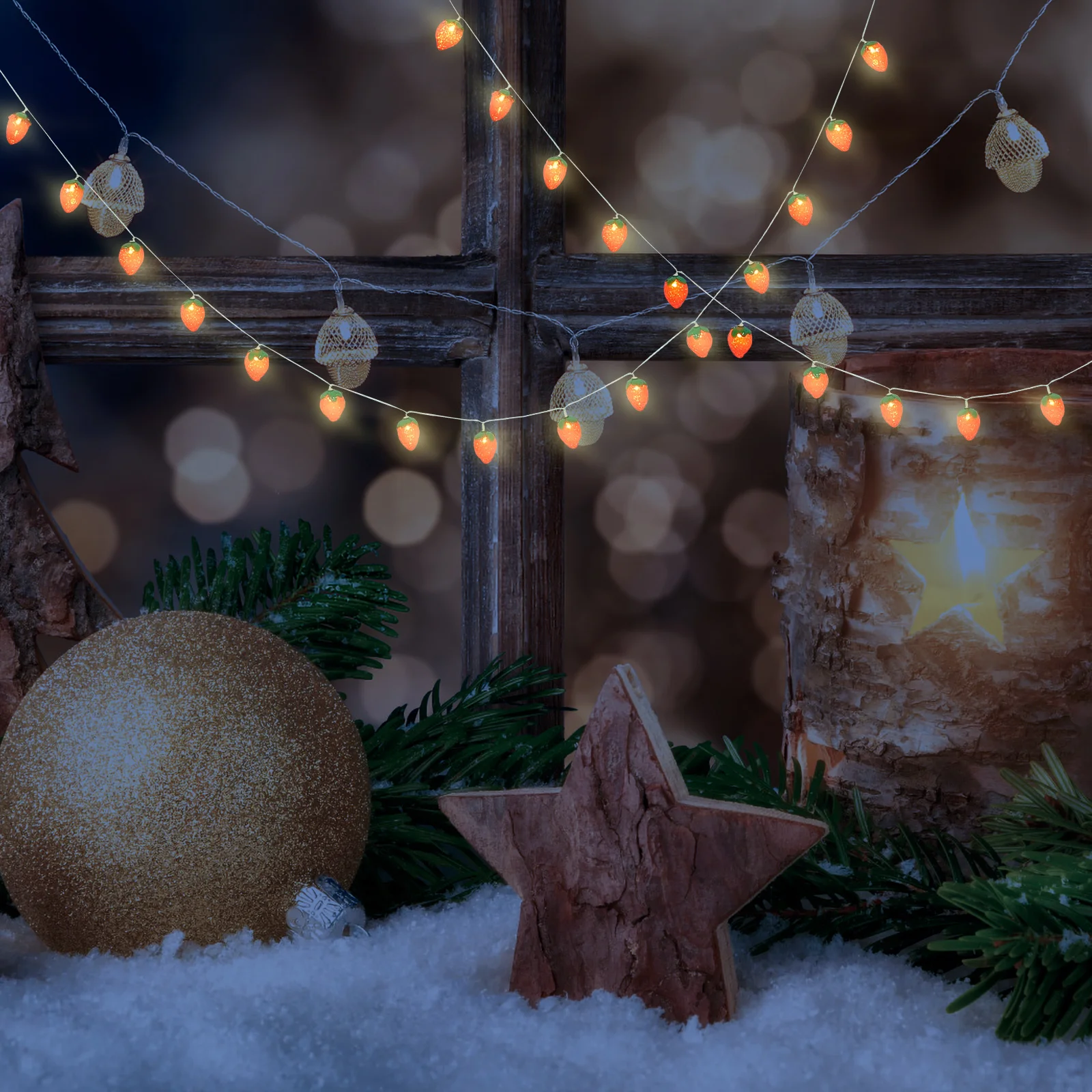 

Strawberry Modeling String Light USB Fairy Lights for Room Decoration Bed LED Lights Aesthetic Mood Lighting for Home