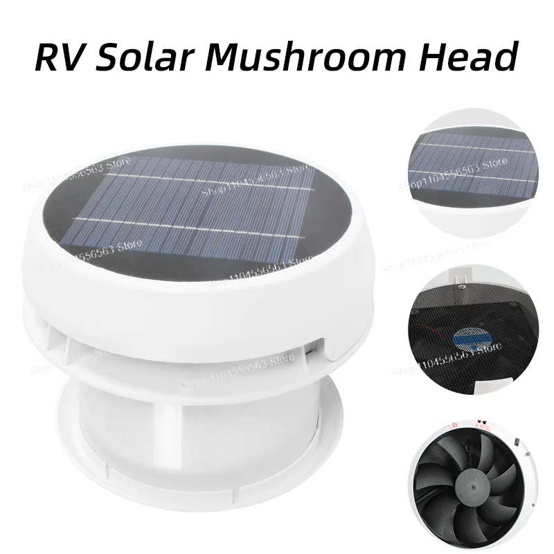 DreamRV 12V Exhaust Fan – Mushroom Head Roof Vent for Caravan, Van & Motorhome (Solar Ready)