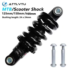 AttLvTu-Bike Rear Shock Absorber, Spring, MTB, 125mm, 150mm, 165mm, GS-121A, 100 to 2000 lbs, Suspension Damper