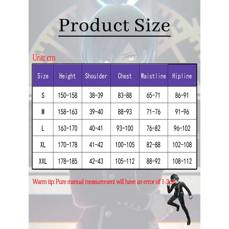 20151123 Saihara Shuichi Cosplay Costume Anime Super Danganronpa Uniform for Men Halloween