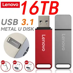 Lenovo Metal 16TB U Disk Flash Drive USB 3.0 High Speed File Transfer 8TB 4TB Ultra-large Capacity Waterproof Mechanical Style