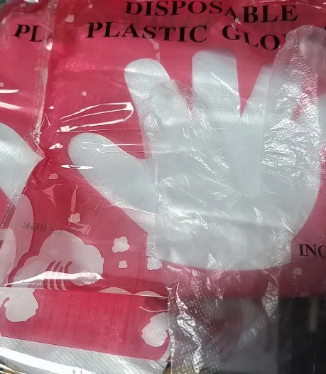Clear Disposable Gloves Transparent Plastic Gloves Latex Free Food Prep Safe Gloves for Cooking Cleaning BBQ Kitchen Things photo review