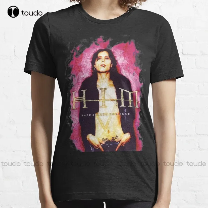 له الفرقة Vv H I M- Him Ville Valo Razorblade الرومانسية الدخان تي شيرت قميص هاواي صيفي مخصص الكبار في سن المراهقة للجنسين موضة مضحك جديد #2