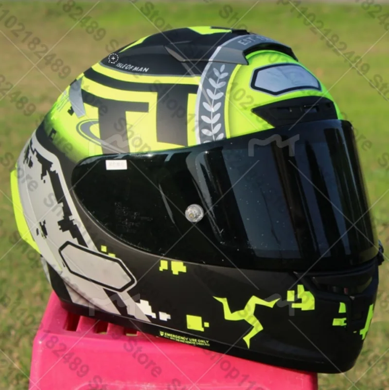 

Motorcycle helme Full Face X14 isle of man TT X-Sprit green Motocross Racing Motobike Riding Helmet Casco De Motocicleta