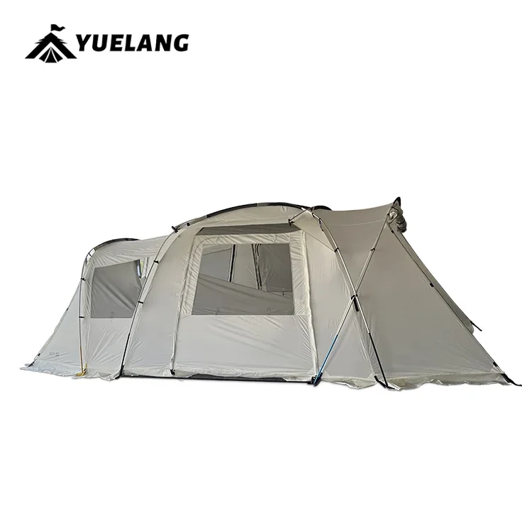 wholesale high quality Camping Tunnel Tent with 2 Rooms Waterproof Motorcycle Family Tent Easy Set Up tent for Outdoor camping