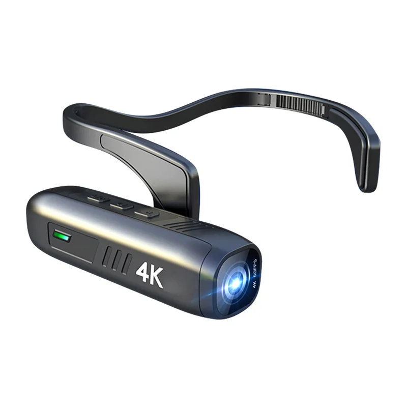 A42F  4K 30FPS Head Mounted Camera Wearable WiFi Video Camcorder Camera 120°Wide Angle Lens Anti-Shake APP Control Camera