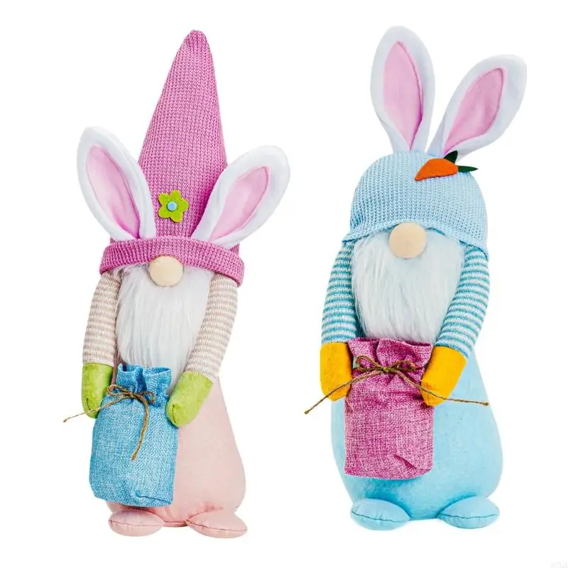 

Plush Easter Rabbit Figurine Dwarf Doll Ornament Stuffed Rabbit Toy For Tabletop Mantels Kid Room Festival Celebration 87HA