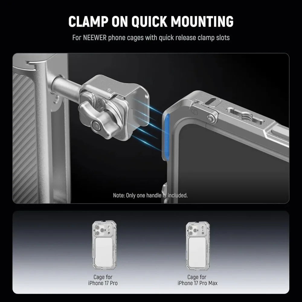 NEEWER مقبض جانبي سريع التحرير مع مصراع بلوتوث قابل للفصل مضاد للأحذية الباردة 360 درجة ° دوران آيفون 16 برو/برو ماكس #3
