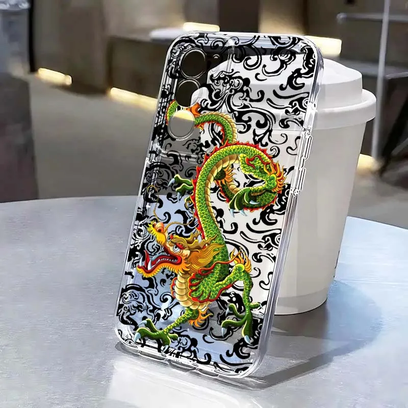 

Creative Dragon Design For OPPO A11 A16 A55 A56 A57 A72 A52 A73 A74 A54 A76 A78 A58 A98 Pro 5G TPU Transparent Phone Case