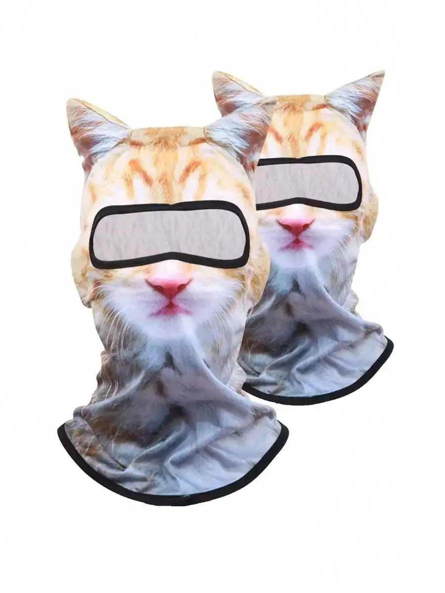 

Unisex 3D Cat Print Face Mask Headwear For Daily Travel Hiking Skiing