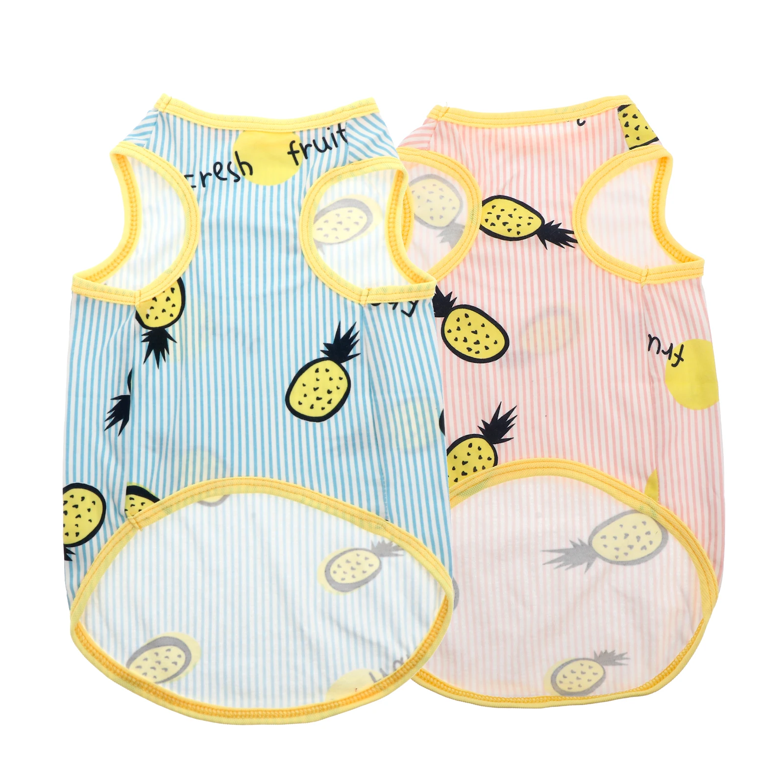 

2Pcs Pet Vest Dog Clothes Lightweight Breathable Summer Apparel Small Cat Outfit Puppy Dress Comfort Wear Easy On Off Indoor