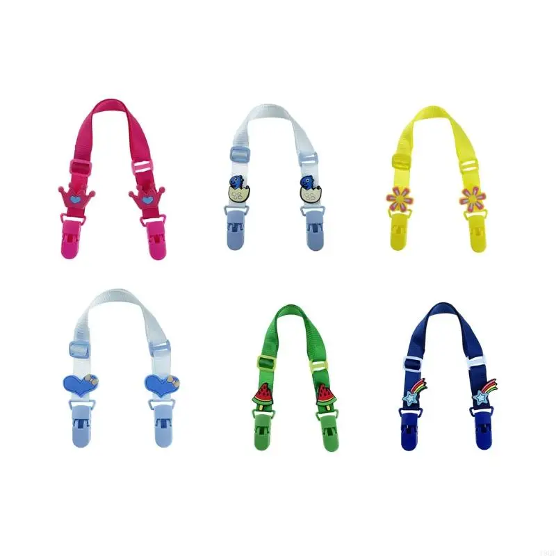 

19QF Baby Bib Fixed Clip Saliva Towel Holder Handkerchief Adjustable Hanging Lanyard