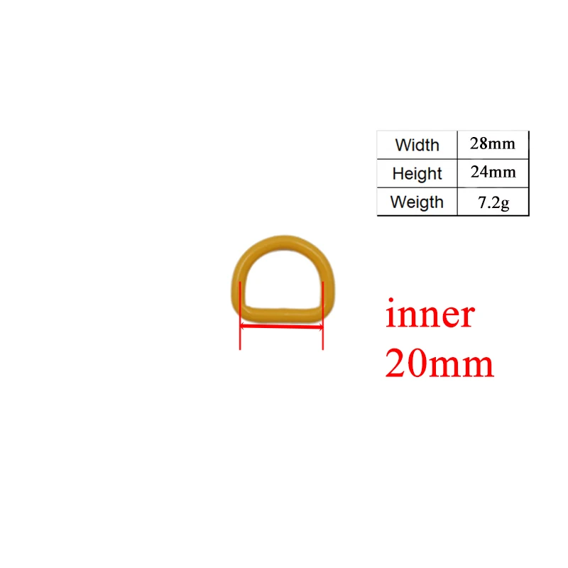 1pc Metal Colourful D ring DIY for Dog Collar 20mm and 25mm Connection alloy metal 7 colours