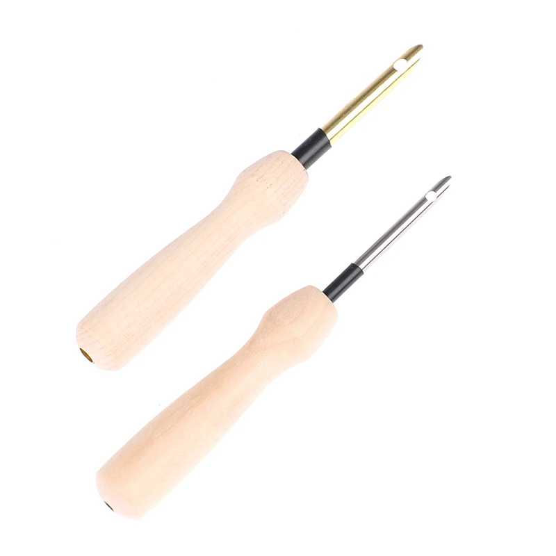 Hot Sale Wooden Handle Knitting Embroidery Pen Weaving Felting Craft Punch Needle Threader DIY Magic Sewing Tool Accessories