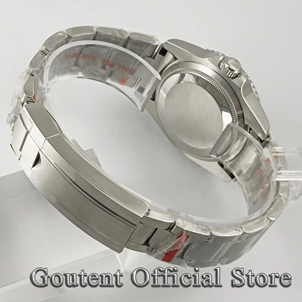 Goutent 36mm Sapphire Glass Watch Case Black Ceramic Bezel Fit NH34 NH35 NH36 ETA 2824 PT5000 ST2130 Automatic Movement