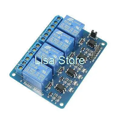 DC 5V Power Supply 4 Channel NO NC Optocoupler Isolated Relay Module