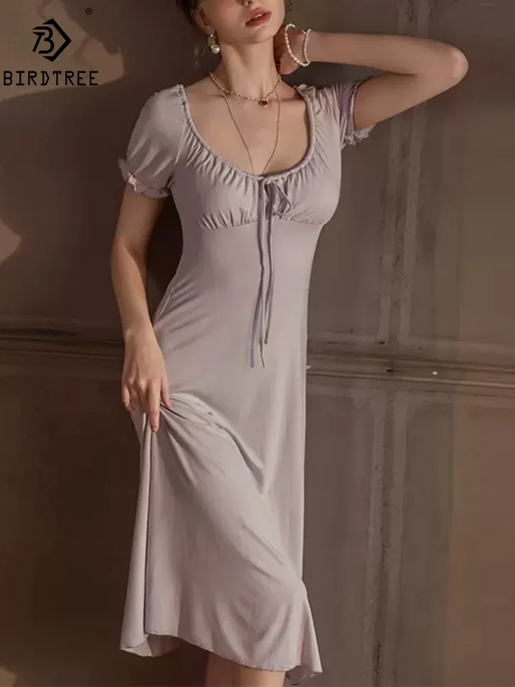 Winsleter, Women's Sexy Modal Summer Nightgown, Slim Fit Knitted Pajamas Dress, Long Breathable Nightdress Loungewear P46848QM