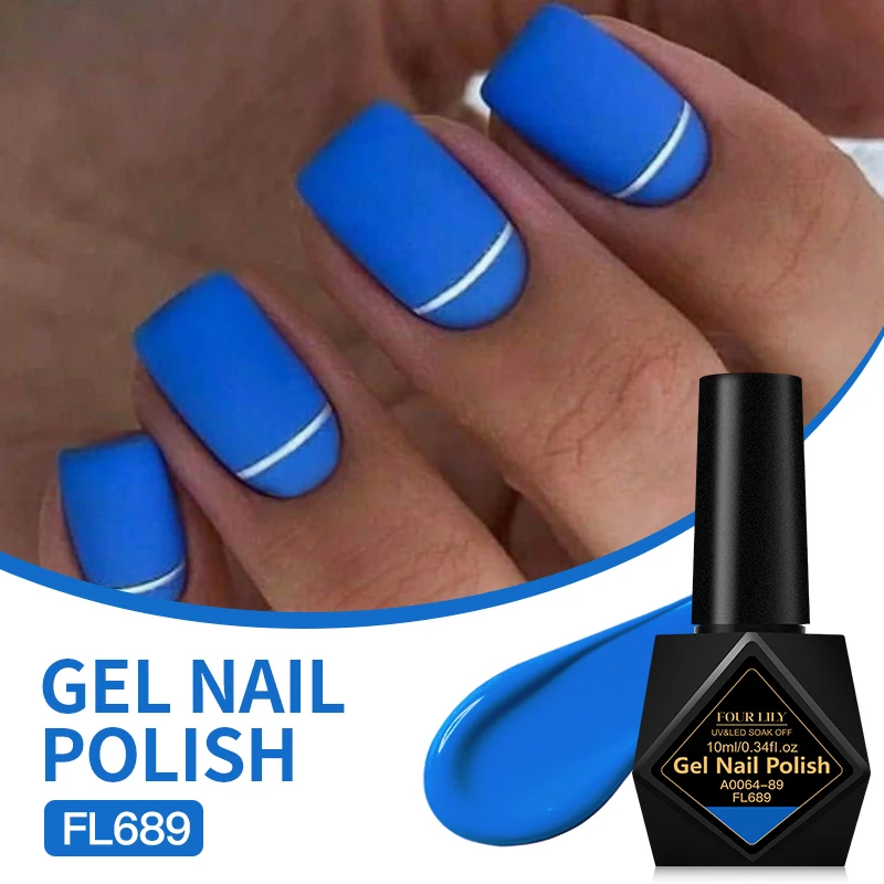 10 ml Vier Lelie 162 Kleuren Nagel Gel Polish Semi Permanente Nail Art Manicure Losweken LED UV Gel nagel Levert Art Vernis