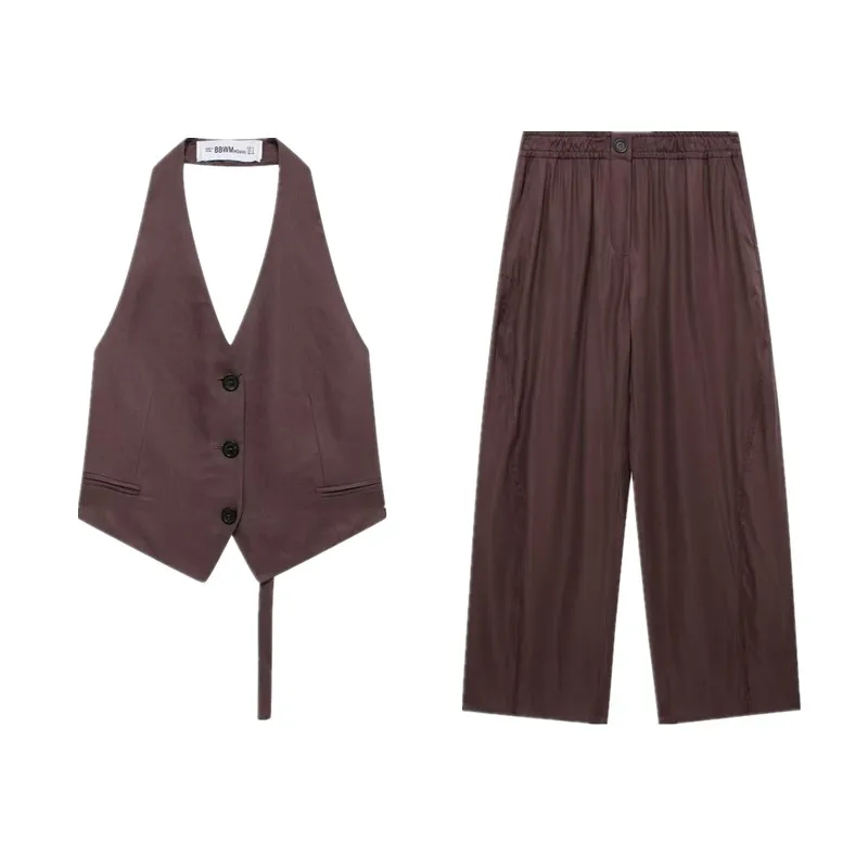 

Новинка 2024, осенний женский повседневный жилет Svel с подвесным воротником, комплект Neine Faion, студенческий orm Work 2922043