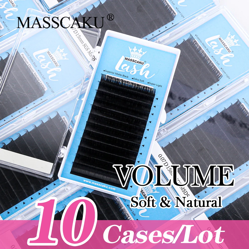 

New design 10cases/lot premium c/d curl synthetic fiber materials 8-20mm & mix length faux mink individual eyelash extensions