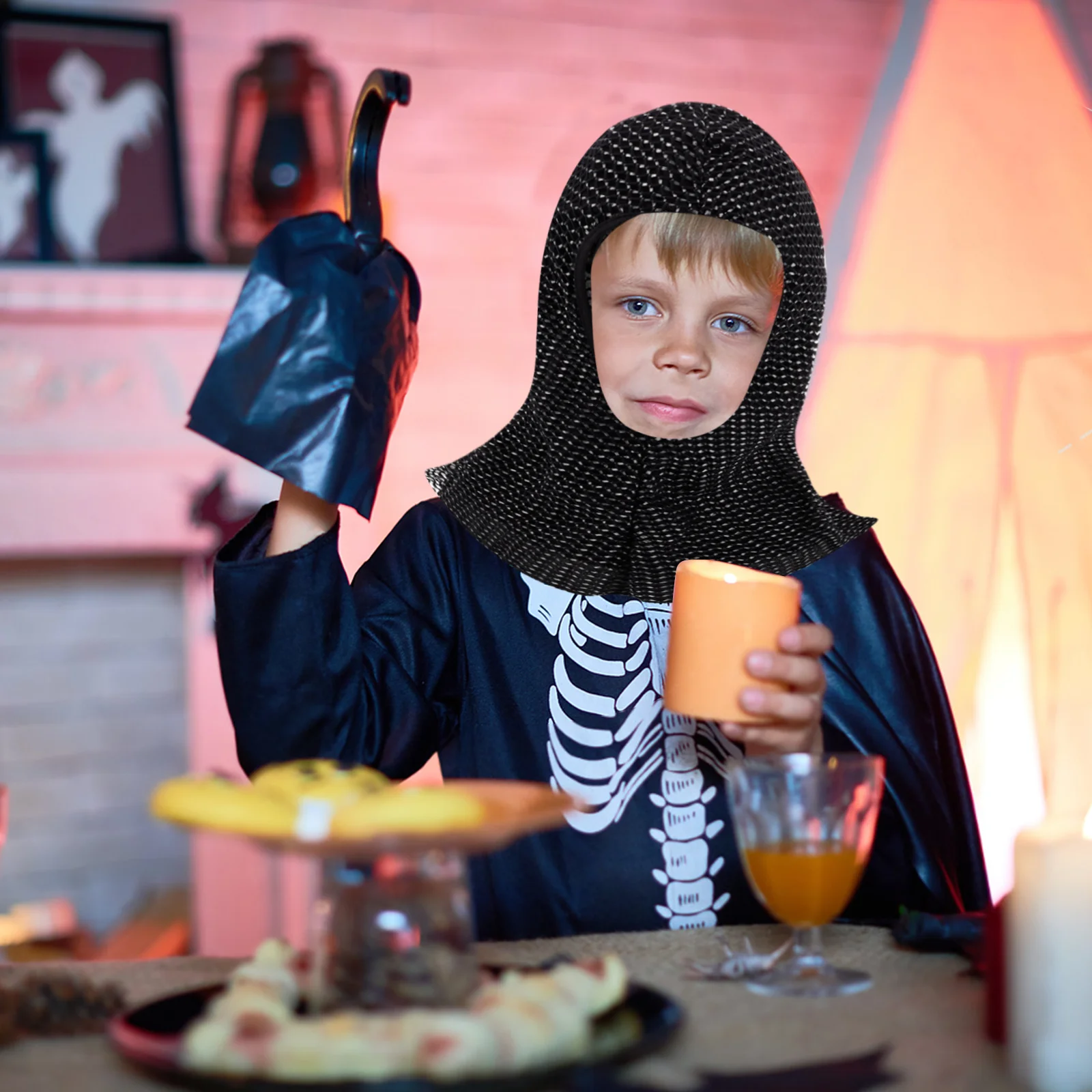 For Kids Medieval Warrior Hood Warrior Western Cowboy Outfit Roman Costumes Style Halloween Outfit Accessory