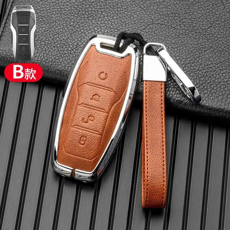 1pc Alloy Car Key Case Cover for BYD Second Song Pro Tang Dm QIn PLUS MAX Yuan Generation Atto 3 Han EV Dolphin Accessories