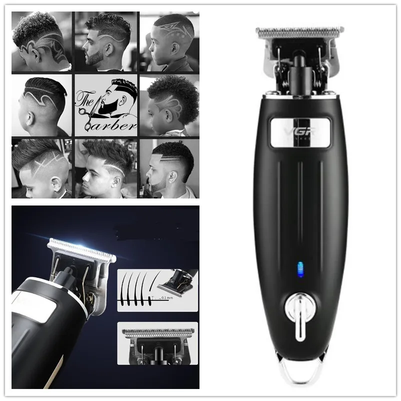 Professional Barber Clipper Electric Bald Head Trimmer Zero Gap Fade Style Haircut Machine T Blade Hairline Cutter Adult Shaver