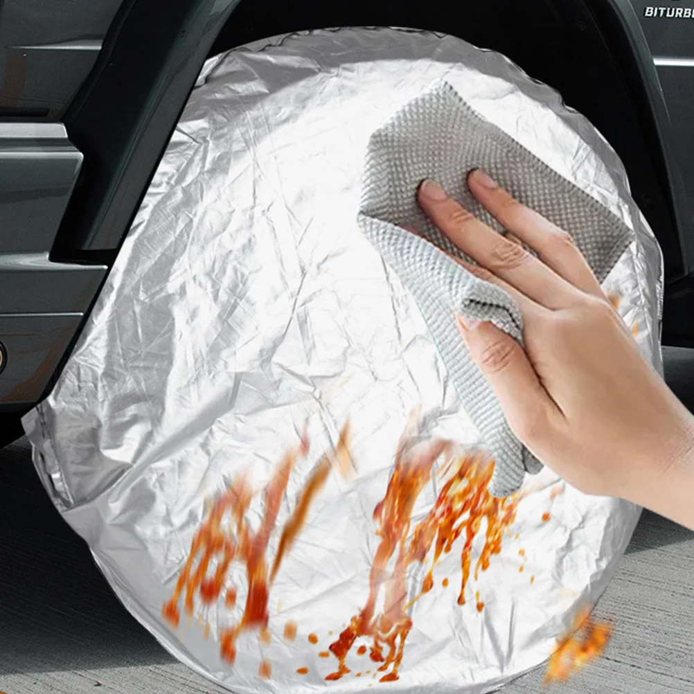 

4pcs For Rv Trailers Wheel Protection Oxford Cloth Universal Camper Spare Cover Debris Proof Easy Installation Travel