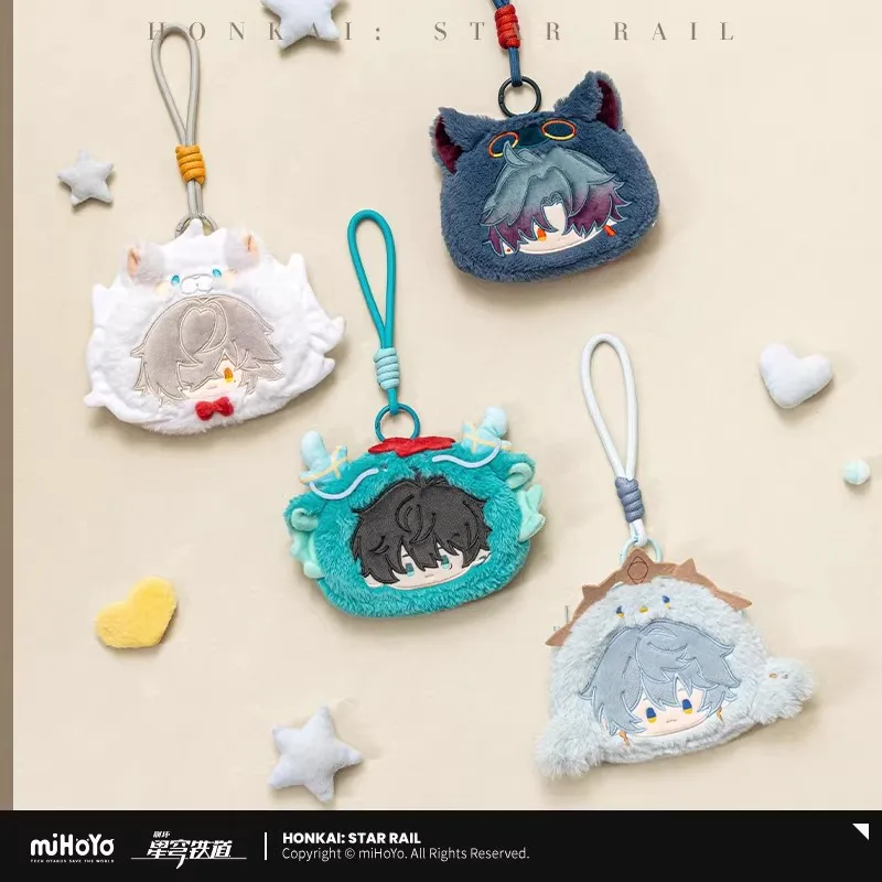 [Genuine] miHoYo Game Honkai Star Rail Q-version Plush Coin Purse DanHeng Sunday Jing Yuan Bag Anime Ornament Cosplay Xmas Gifts